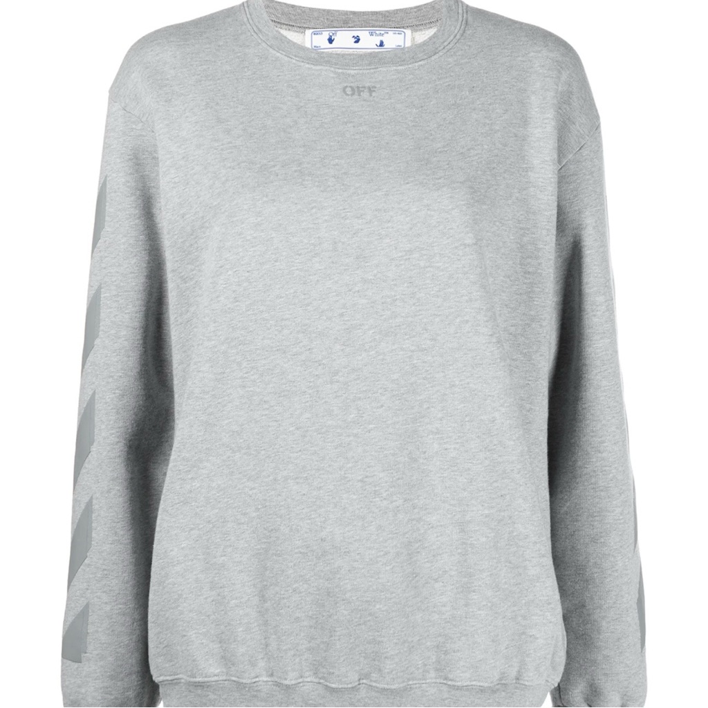 Off White -Gray Crewneck Sweatshirt Nwt